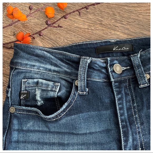 KanCan Ripped Knee Distressed Ankle Skinny Jeans - Picture 3 of 8